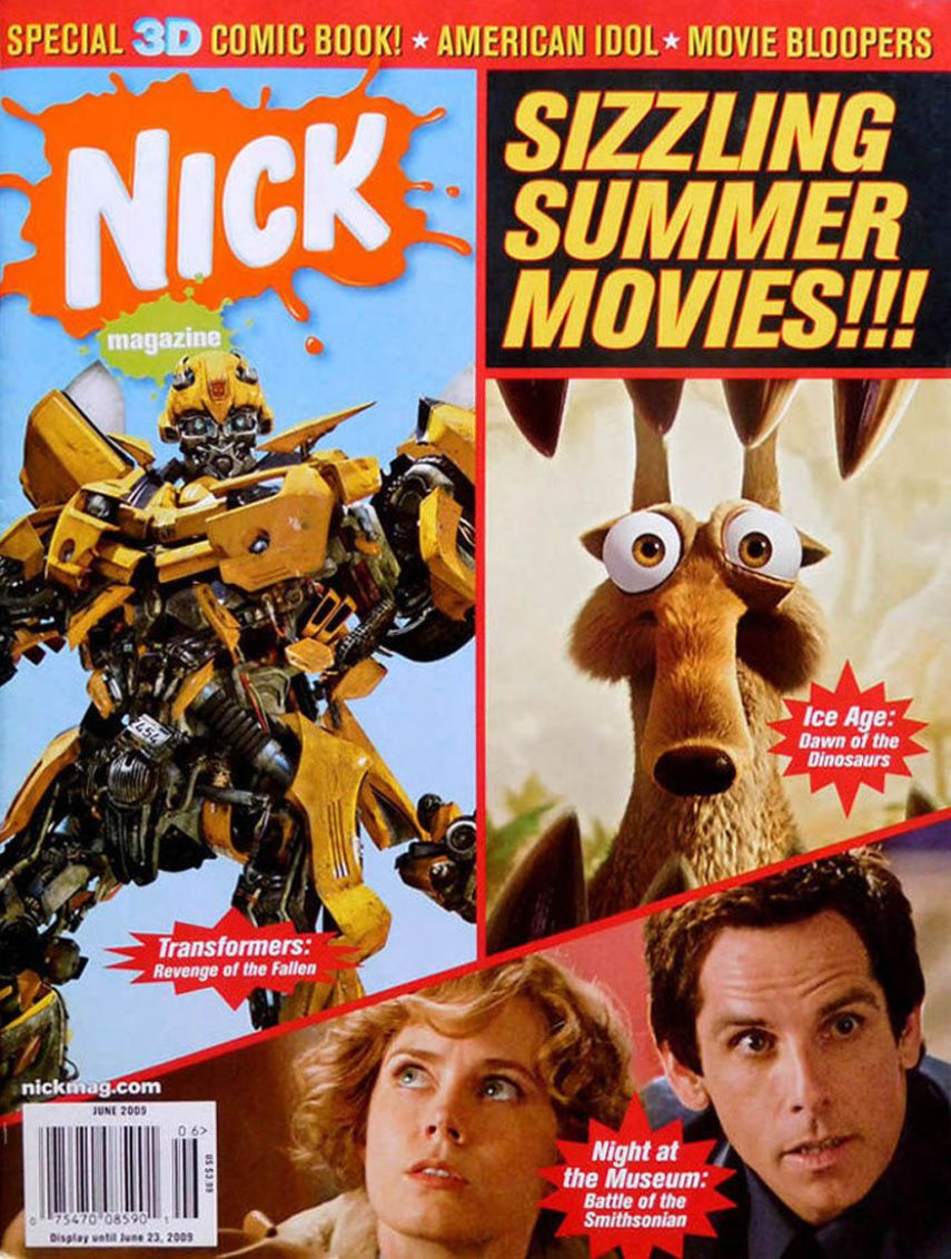 NICKELODEON (1990s-2000s) magazine side cover Issue 153  June 2009