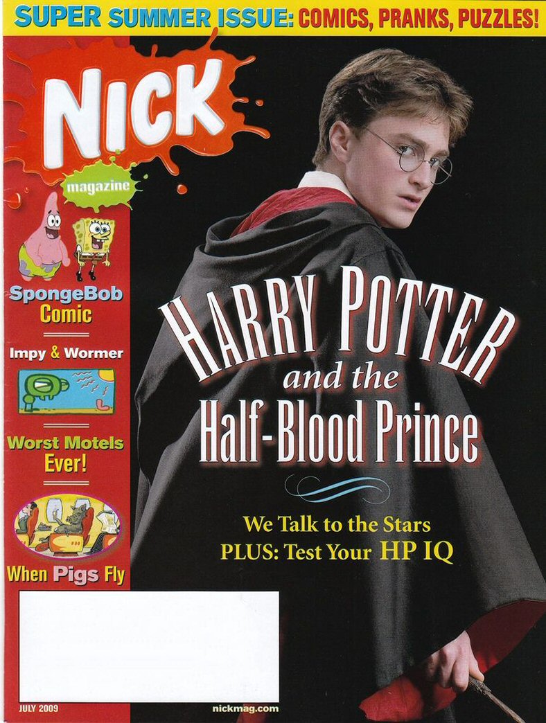 NICKELODEON (1990s-2000s) magazine side cover Issue 154  July 2009