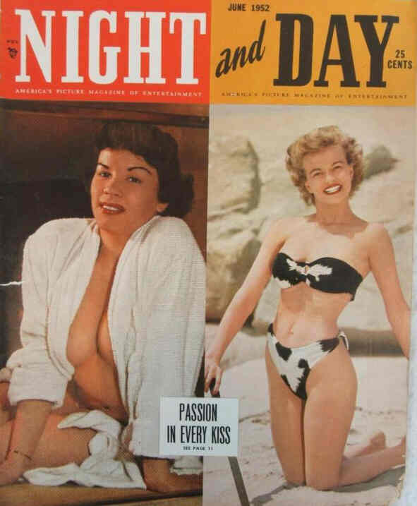 NIGHT AND DAY magazine side cover  June 1952