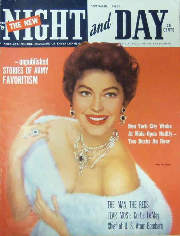 NIGHT AND DAY magazine side cover  September 1954