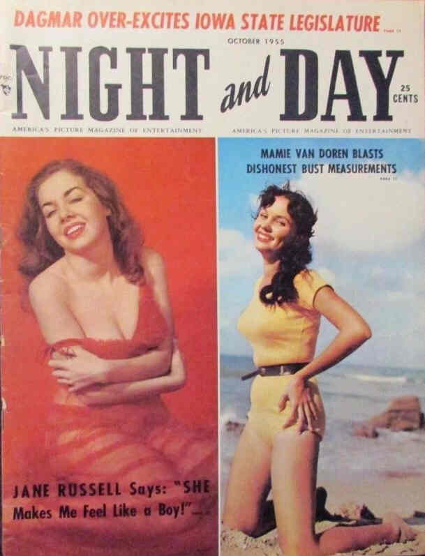 NIGHT AND DAY magazine side cover  October 1955