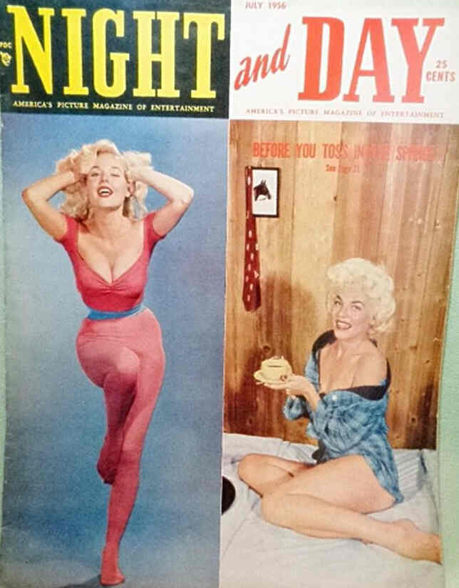NIGHT AND DAY magazine side cover  July 1956