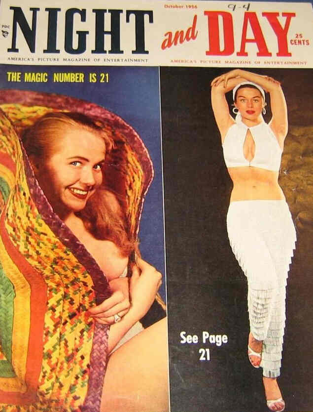 NIGHT AND DAY magazine side cover  October 1956