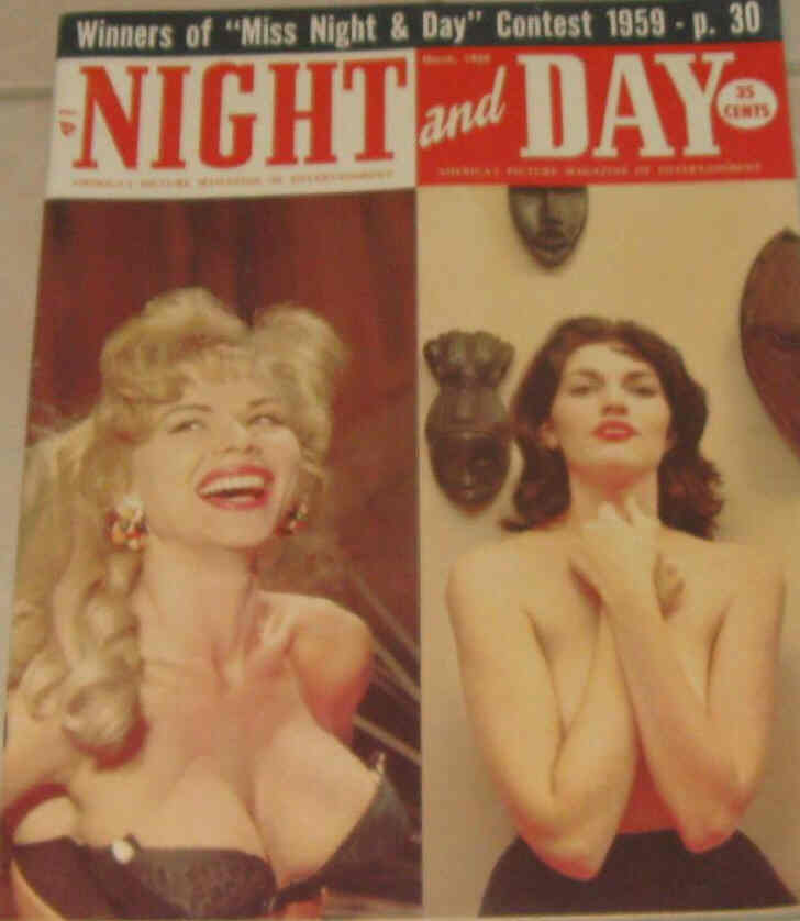 NIGHT AND DAY magazine side cover March 1958