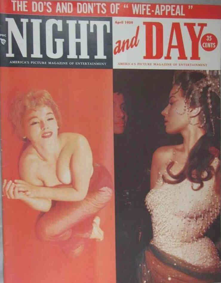 NIGHT AND DAY magazine side cover April 1959