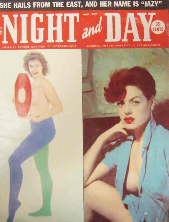 NIGHT AND DAY magazine side cover  August 1959