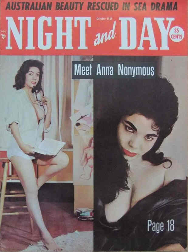 NIGHT AND DAY magazine side cover  October 1959