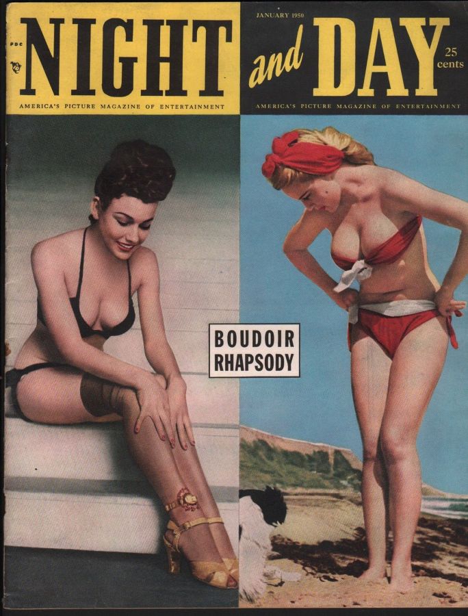 NIGHT AND DAY magazine side cover January 1950