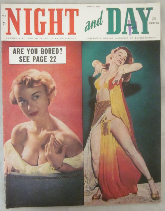 NIGHT AND DAY magazine side cover March 1950