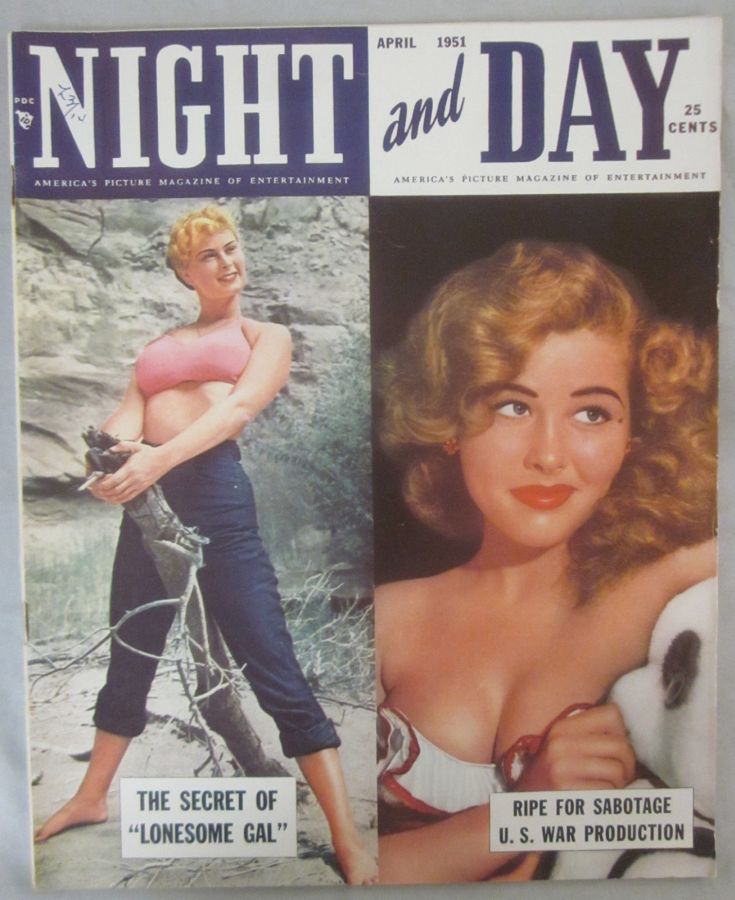 NIGHT AND DAY magazine side cover April 1951