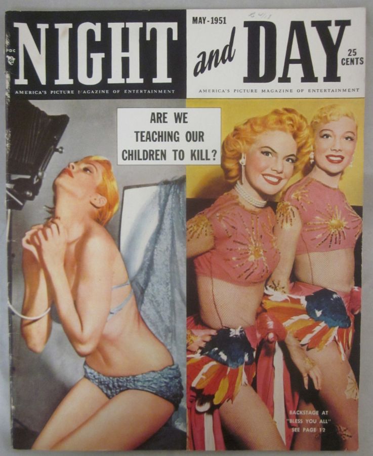 NIGHT AND DAY magazine side cover May 1951