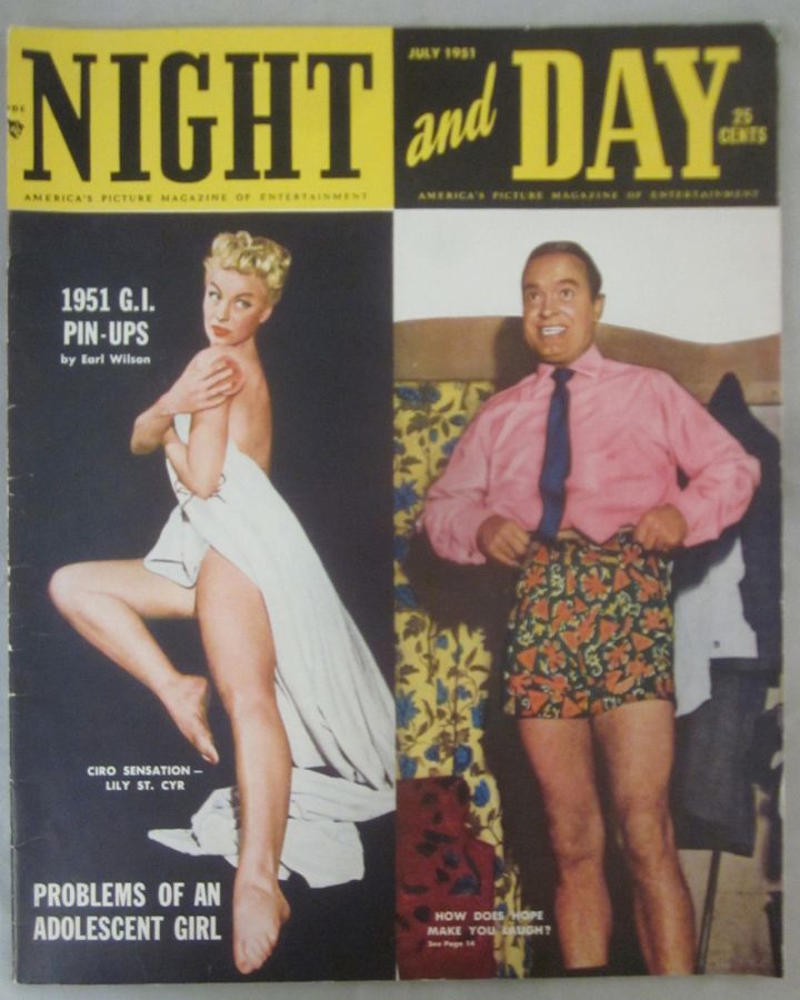 NIGHT AND DAY magazine side cover July 1951