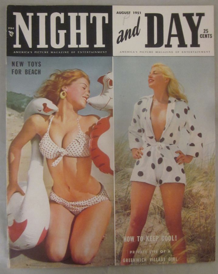 NIGHT AND DAY magazine side cover August 1951
