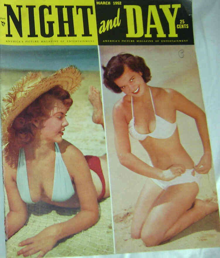 NIGHT AND DAY magazine side cover March 1952