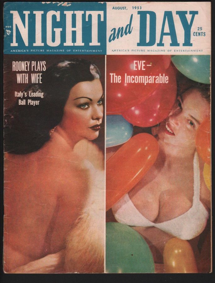 NIGHT AND DAY magazine side cover August 1953