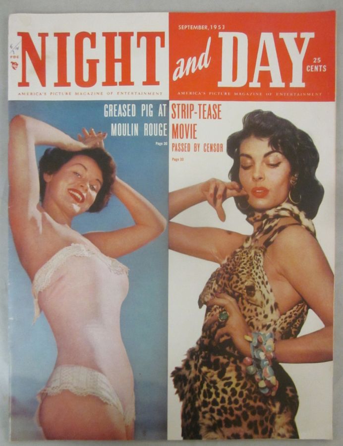 NIGHT AND DAY magazine side cover September 1953