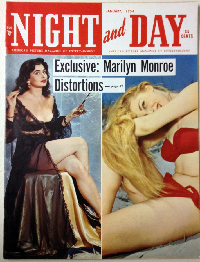 NIGHT AND DAY magazine side cover January 1954