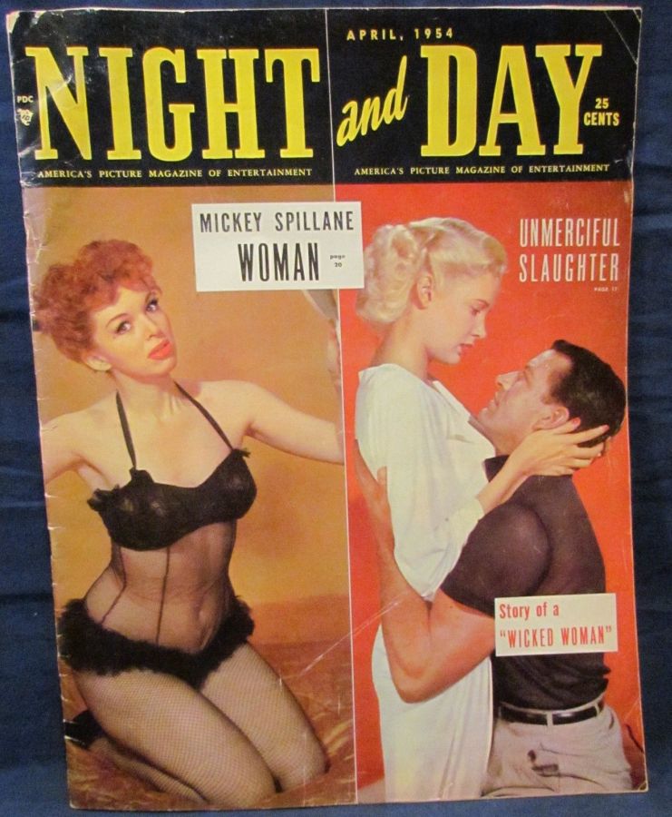 NIGHT AND DAY magazine side cover April 1954