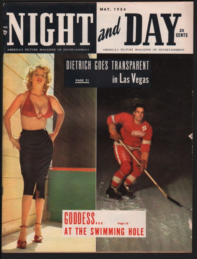 NIGHT AND DAY magazine side cover May 1954