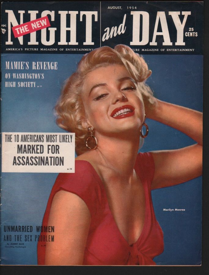 NIGHT AND DAY magazine side cover August 1954