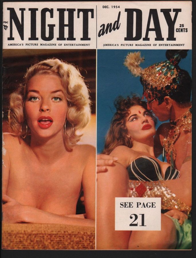 NIGHT AND DAY magazine side cover December 1954