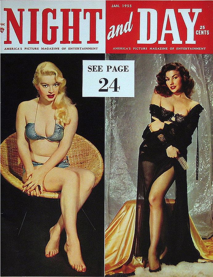 NIGHT AND DAY magazine side cover January 1955