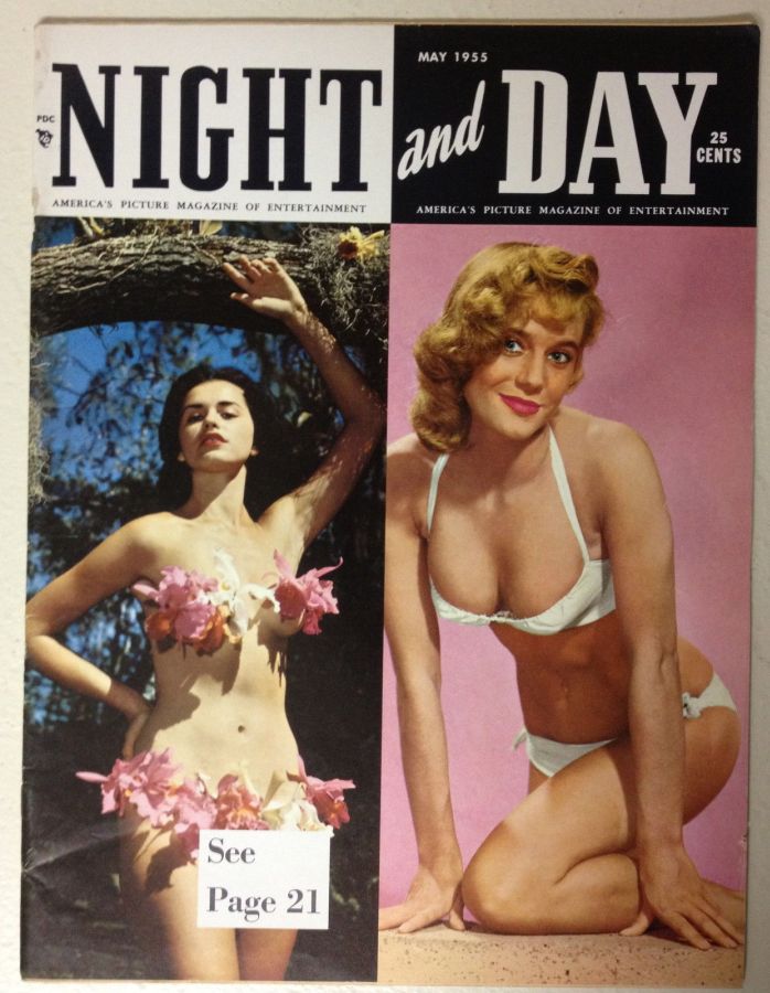 NIGHT AND DAY magazine side cover May 1955