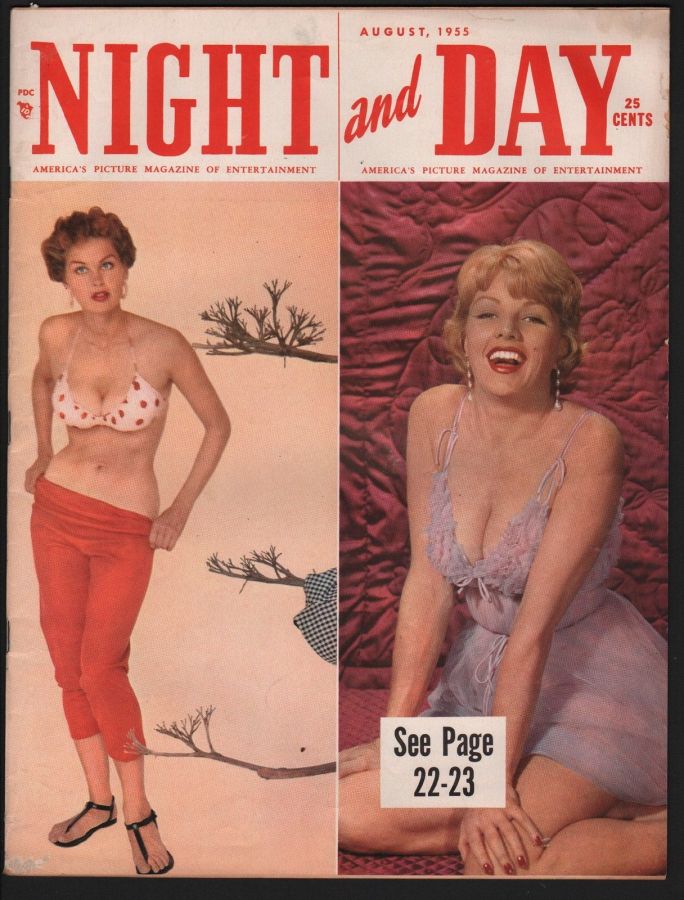 NIGHT AND DAY magazine side cover August 1955