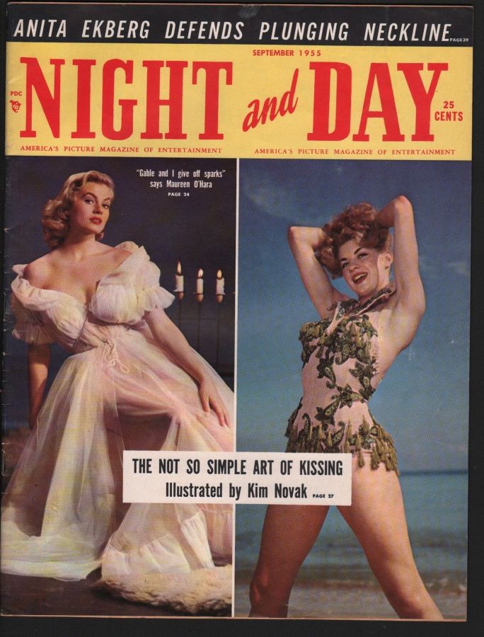 NIGHT AND DAY magazine side cover September 1955