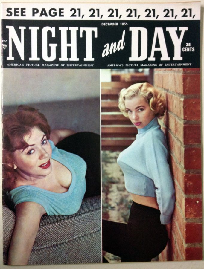 NIGHT AND DAY magazine side cover December 1955