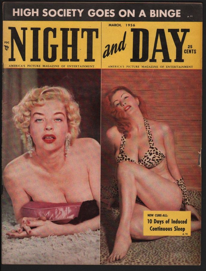 NIGHT AND DAY magazine side cover March 1956