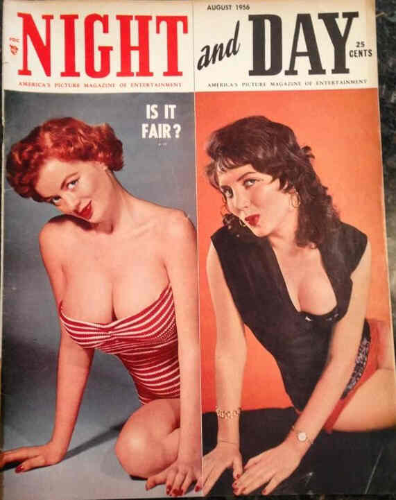 NIGHT AND DAY magazine side cover August 1956