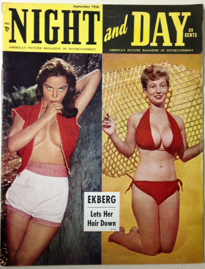 NIGHT AND DAY magazine side cover September 1956