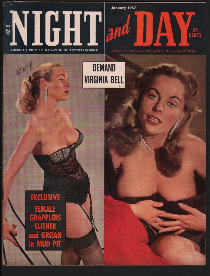 NIGHT AND DAY magazine side cover January 1957