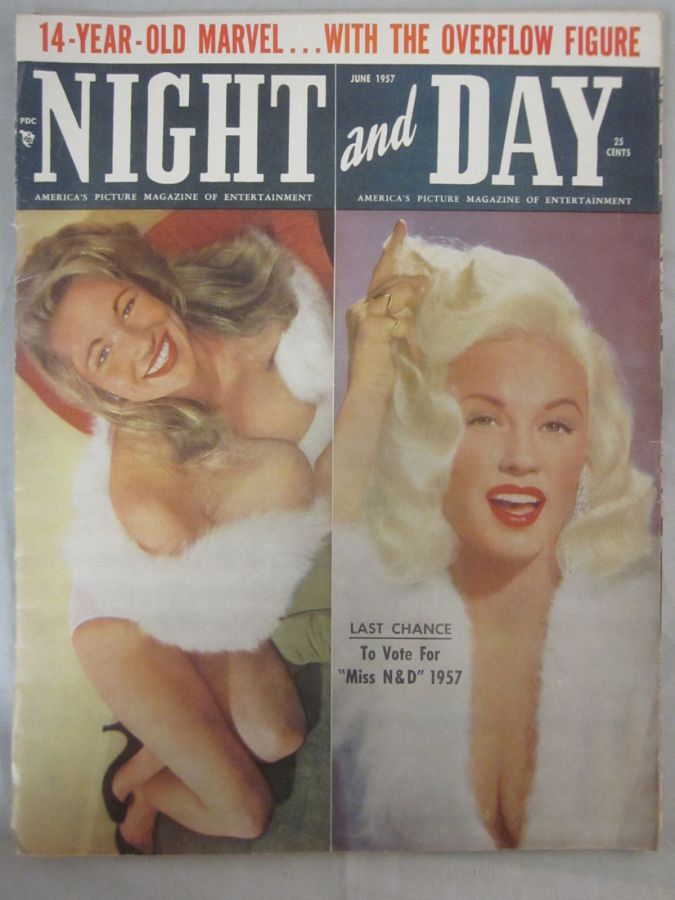 NIGHT AND DAY magazine side cover June 1957