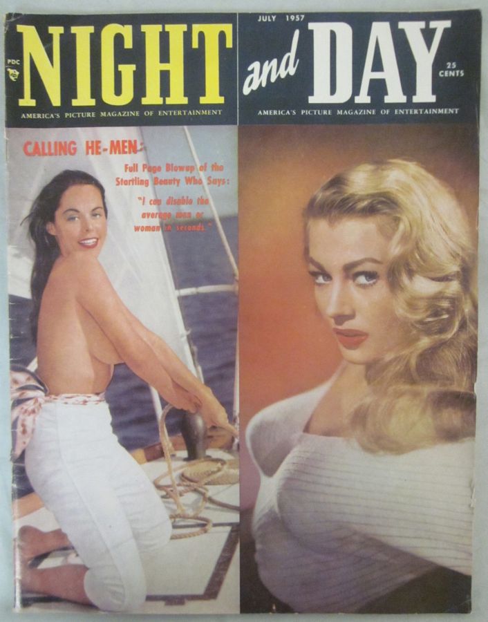 NIGHT AND DAY magazine side cover July 1957