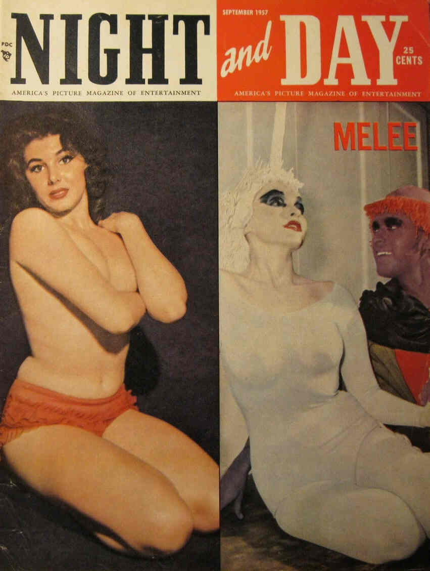 NIGHT AND DAY magazine side cover September 1957