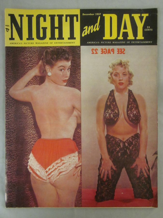 NIGHT AND DAY magazine side cover December 1957