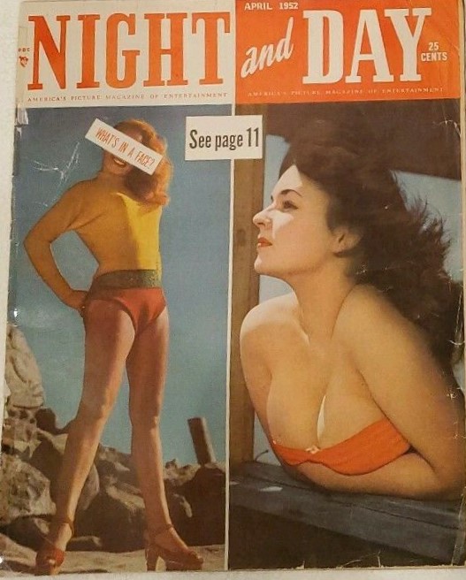NIGHT AND DAY magazine side cover  April 1952
