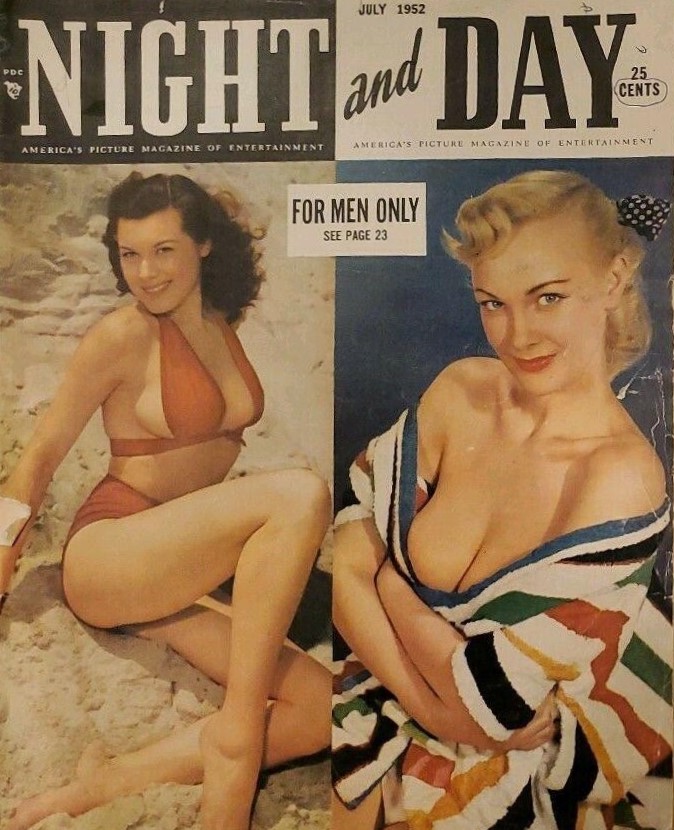 NIGHT AND DAY magazine side cover  July 1952