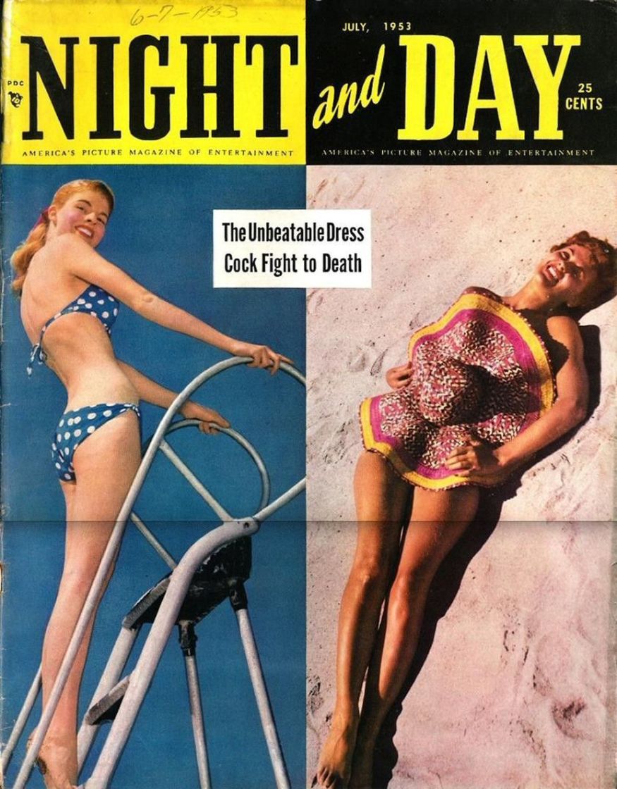 NIGHT AND DAY magazine side cover  July 1953