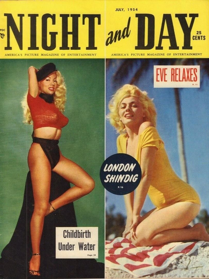 NIGHT AND DAY magazine side cover  July 1954