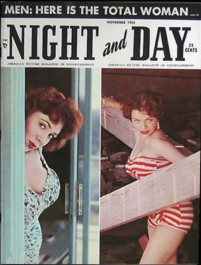 NIGHT AND DAY magazine side cover  November 1955