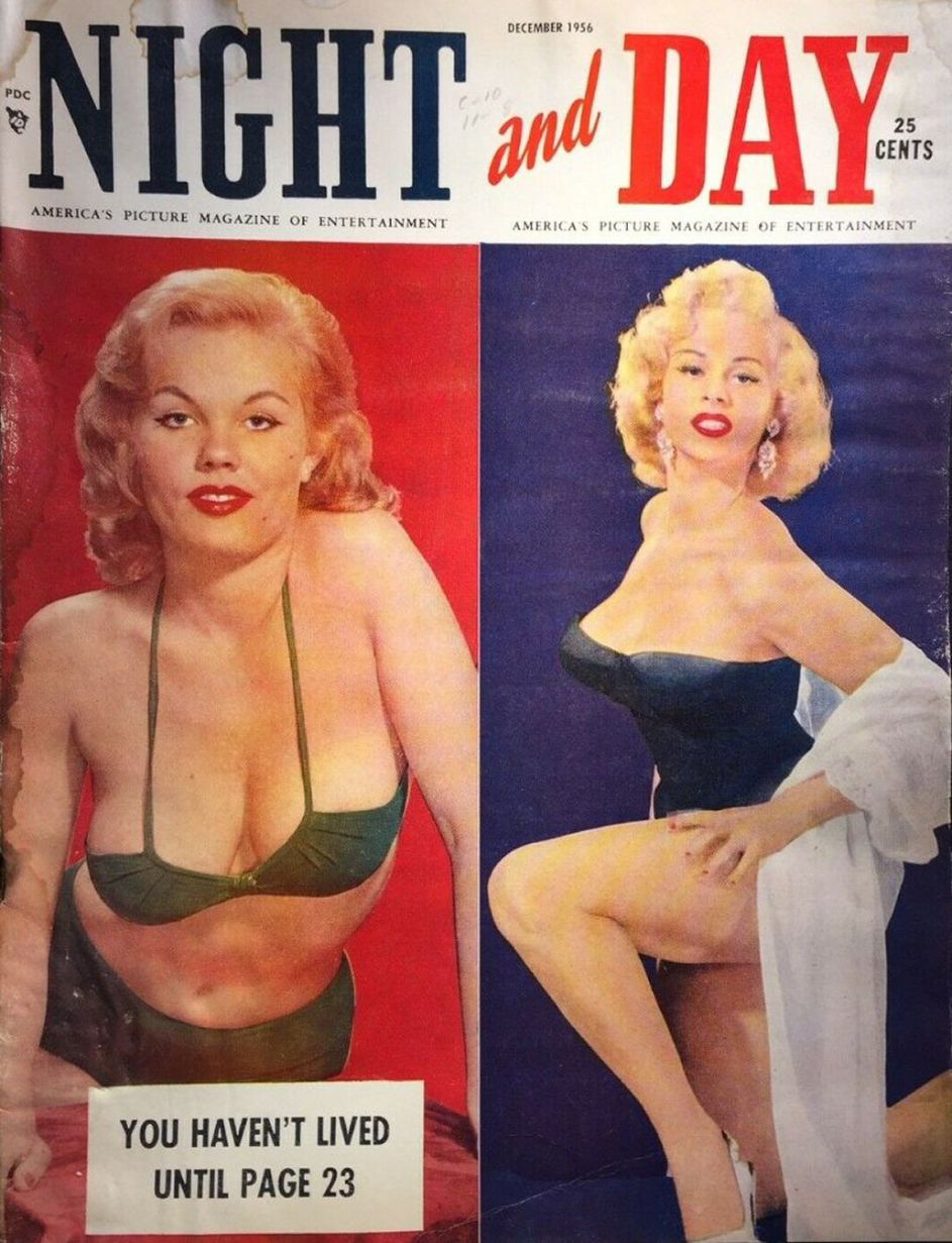 NIGHT AND DAY magazine side cover  December 1956