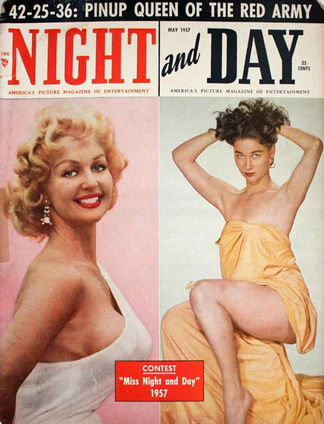 NIGHT AND DAY magazine side cover  May 1957