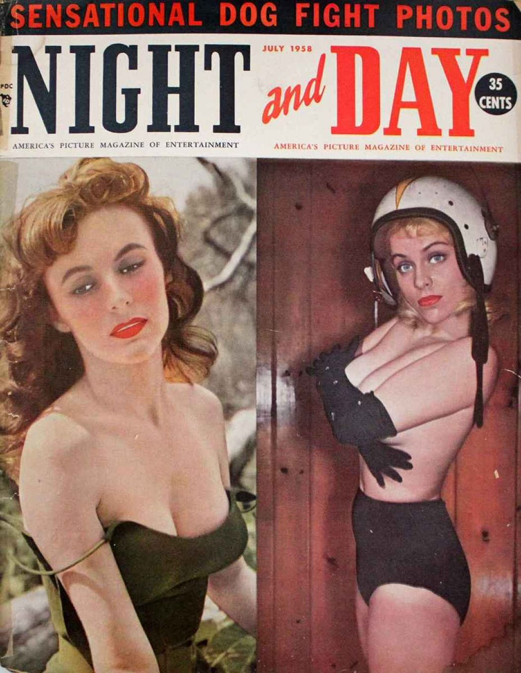 NIGHT AND DAY magazine side cover  July 1958