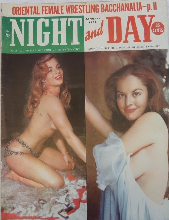 NIGHT AND DAY magazine side cover  Vol 11 # 1  January 1959