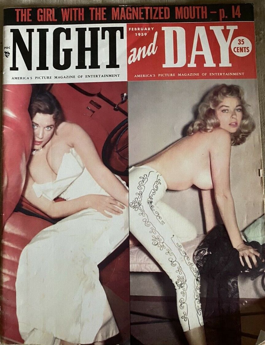 NIGHT AND DAY magazine side cover  Vol 11 No  2  February 1959