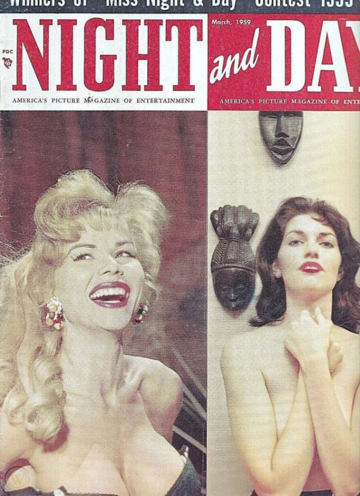 NIGHT AND DAY magazine side cover  March 1959