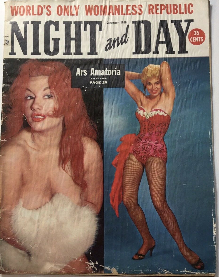 NIGHT AND DAY magazine side cover  December 1959